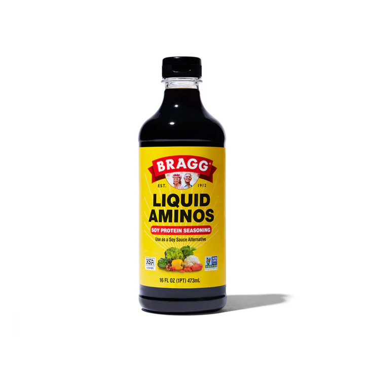 Bragg Liquid Aminos 473ml ryhmässä Raaka-aineet / Ruokakomero / Mauste / Soija & Kastike @ Rawfoodshop Scandinavia AB (BRAG5432)