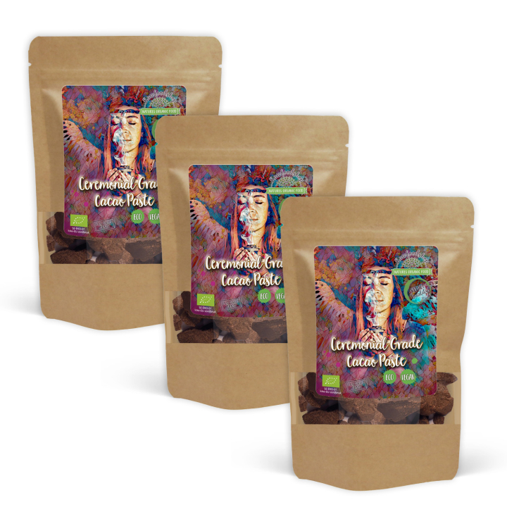 Seremonialaatuinen Kaakaomassa LUOMU 200g x 3 pakettia ryhmässä Raaka-aineet / Leipominen / Kaakaotuotteet @ Rawfoodshop Scandinavia AB (CACAOLAB01200-SET3)
