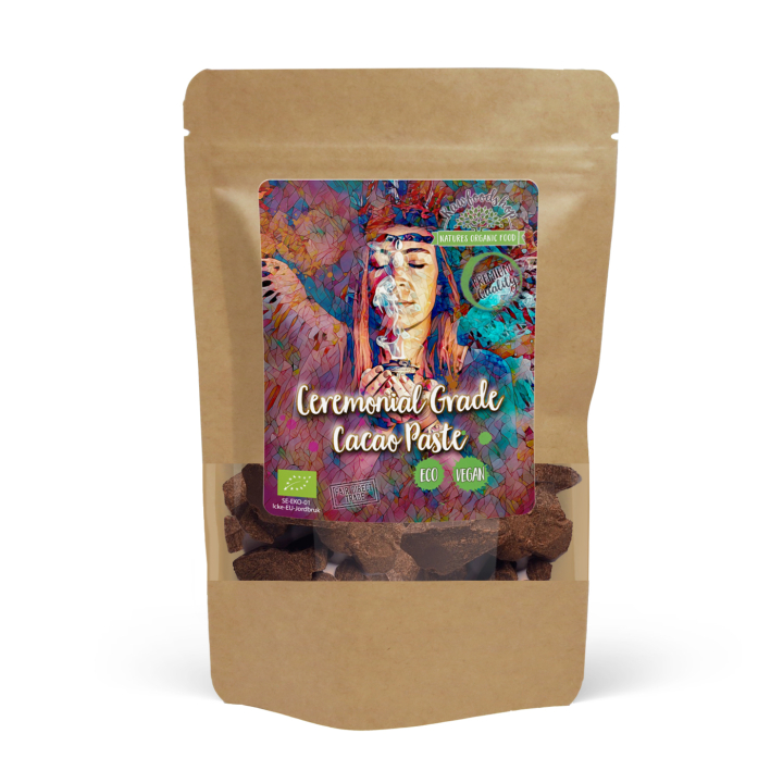 Seremonialaatuinen kaakaomassa LUOMU 200g ryhmässä Raaka-aineet / Leipominen / Kaakaotuotteet @ Rawfoodshop Scandinavia AB (CACAOLAB01200)