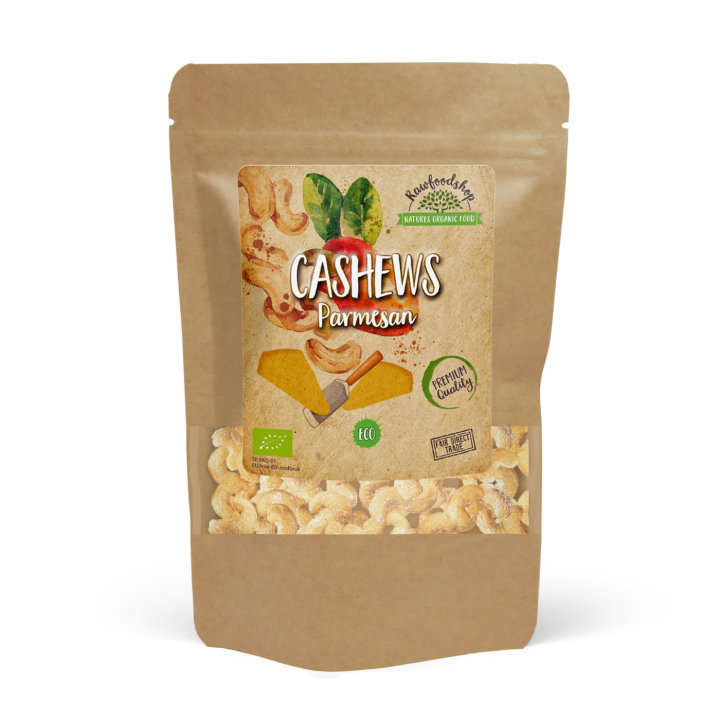 Cashewpähkinät Parmesan LUOMU 200g ryhmässä Raaka-aineet / Pähkinät / Cashewpähkinät @ Rawfoodshop Scandinavia AB (CAJPARM5-200)