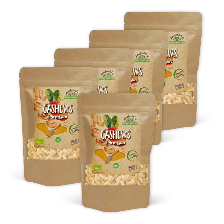 Cashewpähkinät Parmesan LUOMU 200g x 5 pakettia ryhmässä Raaka-aineet / Pähkinät / Cashewpähkinät @ Rawfoodshop Scandinavia AB (CAJPARM5200-SET5)