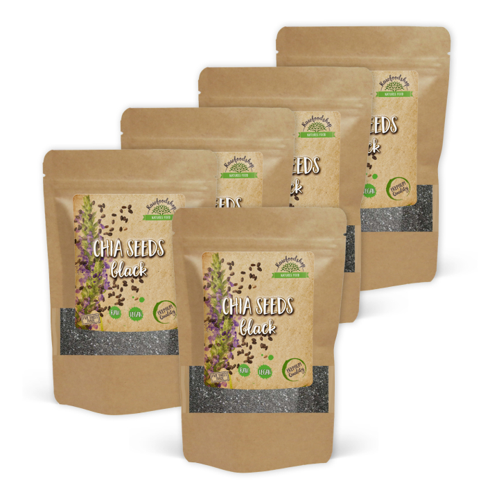 Chiansiemenet Mustat 1kg x 5 pakettia ryhmässä Raaka-aineet / Terveysruoka / Siemenet @ Rawfoodshop Scandinavia AB (CHISVA1-SET5)