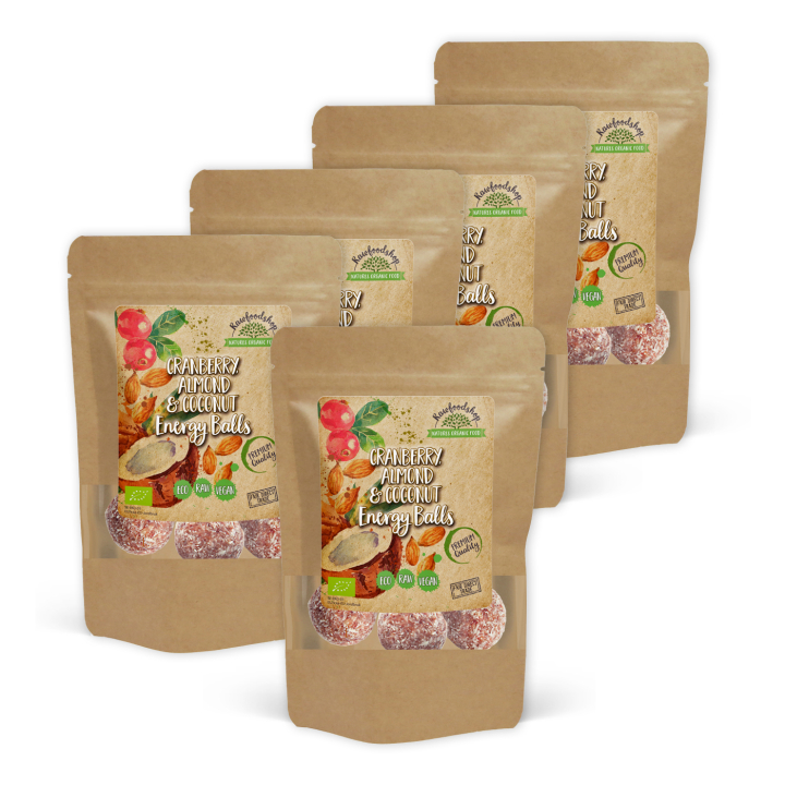 Karpalo Manteli Kookos Energiapallot LUOMU 100g x 5 pakettia ryhmässä Raaka-aineet / Ruokakomero / Pikkuleivät @ Rawfoodshop Scandinavia AB (CRANCO3100-SET5)