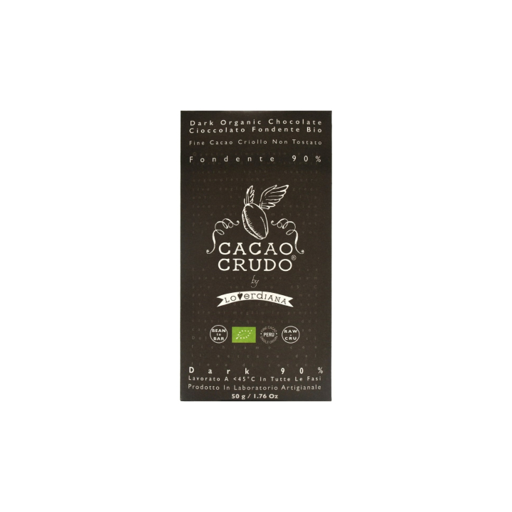 Tumma Suklaa 90% RAW LUOMU 50g ryhmässä Raaka-aineet / Karkkia & Suklaata / Suklaapatukat @ Rawfoodshop Scandinavia AB (CRUDO02)