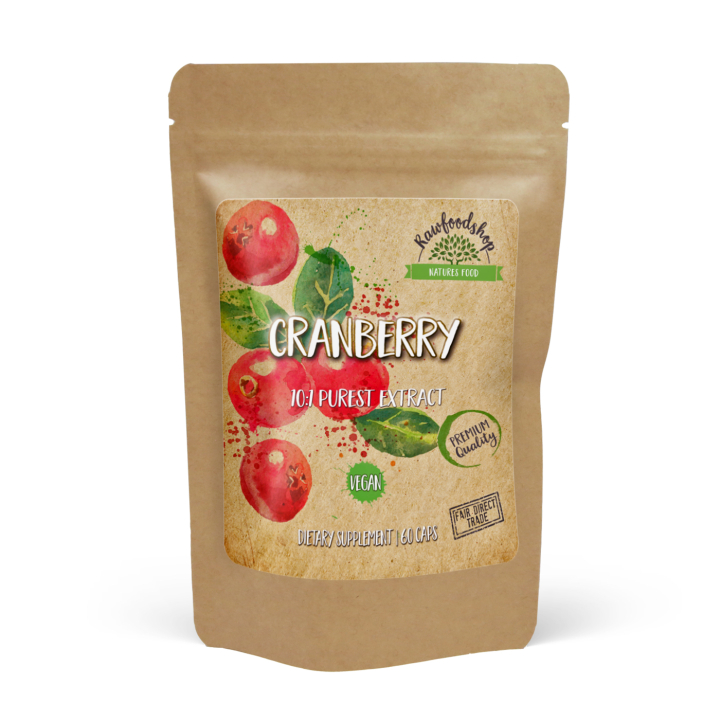 Karpalo Extract 400 mg 60 kapselia ryhmässä Ravintolisät / Yrtit ja Kasvit / Yrtit @ Rawfoodshop Scandinavia AB (CUCRAN60CAP)
