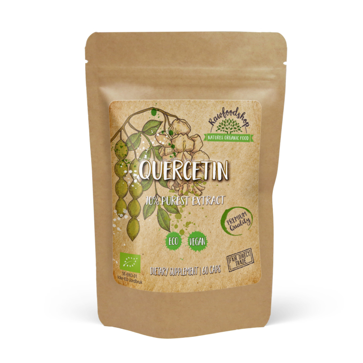 Kversetiini Extract 500 mg 60 kapselia ryhmässä Ravintolisät / Yrtit ja Kasvit / Yrtit @ Rawfoodshop Scandinavia AB (CUQUER60CAP)