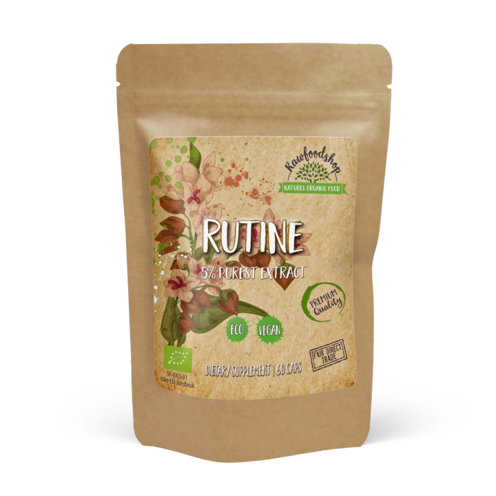 Rutiini Extract 500mg 60 kapselia ryhmässä Ravintolisät / Yrtit ja Kasvit / Yrtit @ Rawfoodshop Scandinavia AB (CURUTI60CAP)
