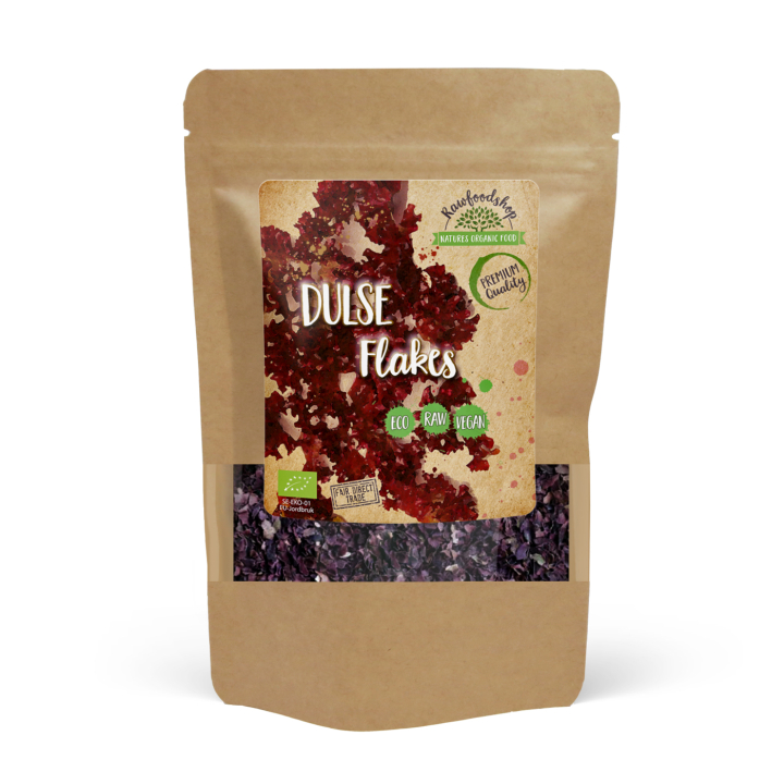 Dulse Flakes LUOMU 250g ryhmässä Raaka-aineet / Terveysruoka / Levät & Merilevät @ Rawfoodshop Scandinavia AB (DULF1-250)