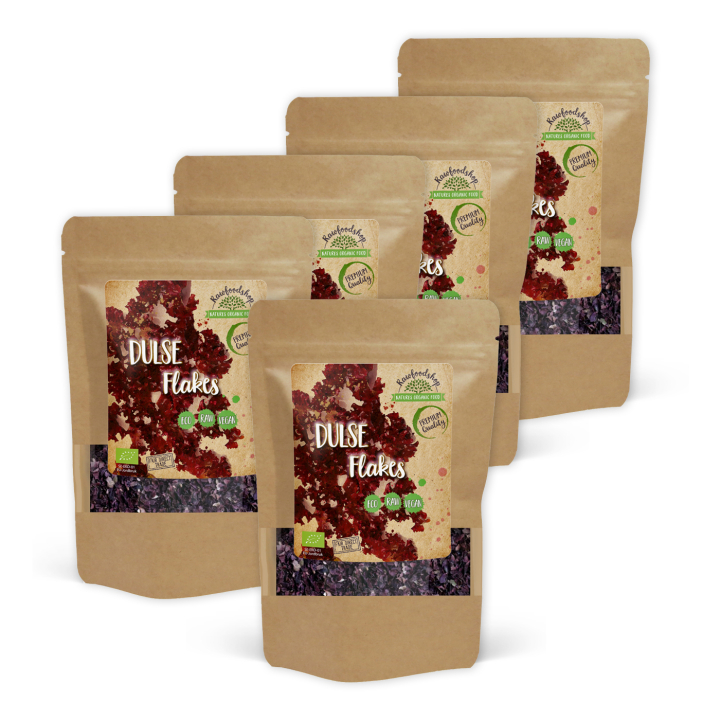 Dulse Flakes LUOMU 125g x 5 pakettia ryhmässä Raaka-aineet / Terveysruoka / Levät & Merilevät @ Rawfoodshop Scandinavia AB (DULF1-SET5)