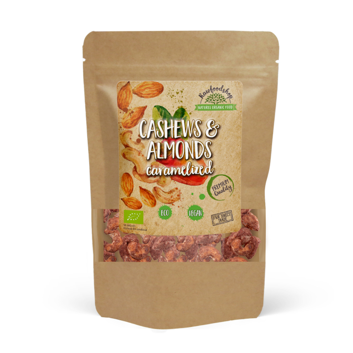 Cashew & Manteli Karamellisoitu LUOMU 200g ryhmässä Raaka-aineet / Karkkia & Suklaata / Välipalat @ Rawfoodshop Scandinavia AB (DUOCARSEL5)