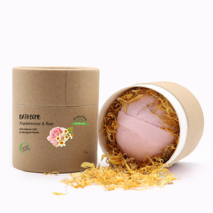 Badipommi Suitsuke & Ruusu 170g ryhmässä Iho & Vartalo / Kylpy & Spa / Kylpypommit @ Rawfoodshop Scandinavia AB (EBBSUL02)