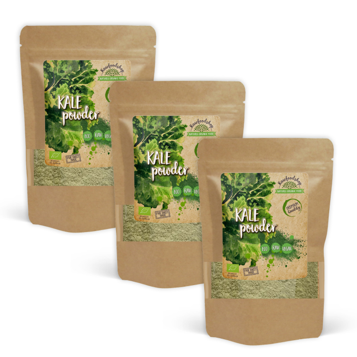 Lehtikaali Jauhe LUOMU 125g x 3 pakettia ryhmässä Raaka-aineet / Terveysruoka / Vihreät Jauheet @ Rawfoodshop Scandinavia AB (GKP150-SET3)
