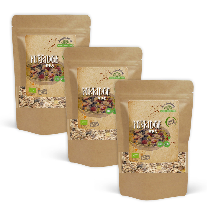 Puuro Mix LUOMU 500g x 3 pakettia ryhmässä Raaka-aineet / Ruokakomero / Granolaa, & Puuroa @ Rawfoodshop Scandinavia AB (GMB50-SET3)