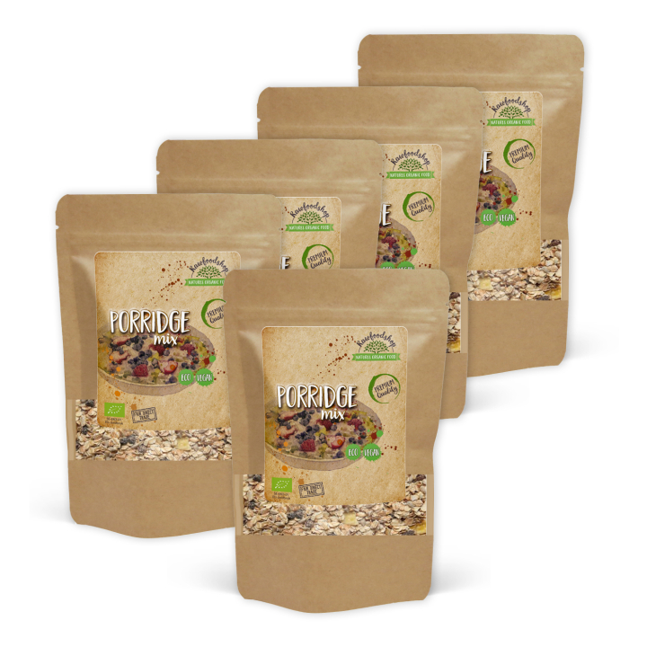Puuro Mix LUOMU 500g x 5 pakettia ryhmässä Raaka-aineet / Ruokakomero / Granolaa, & Puuroa @ Rawfoodshop Scandinavia AB (GMB50-SET5)