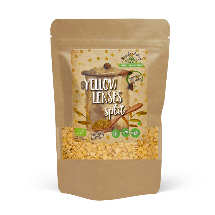Keltaiset halkaistut linssit LUOMU 1kg ryhmässä Raaka-aineet / Ruokakomero / Palkokasvit @ Rawfoodshop Scandinavia AB (GULI11)