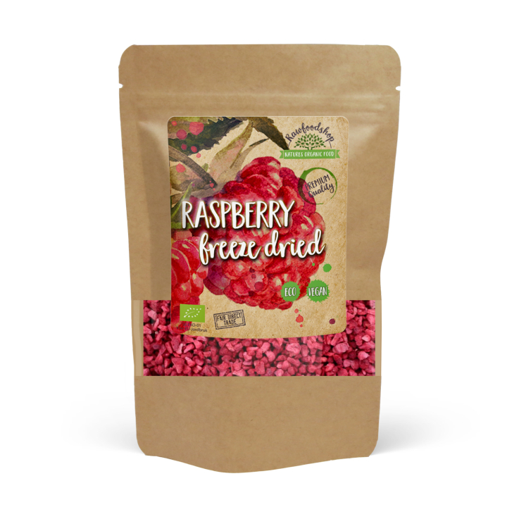 Vadelma Pakastekuivattu Pala LUOMU 50g ryhmässä Raaka-aineet / Hedelmät & Marjat / Vadelma @ Rawfoodshop Scandinavia AB (HALPU1)