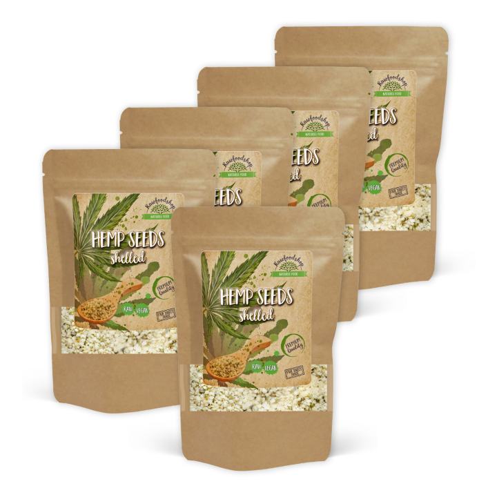 Hampunsiemeniä Kuorittuja 500g x 5 pakettia ryhmässä Raaka-aineet / Terveysruoka / Hamppu @ Rawfoodshop Scandinavia AB (HEMEU5-SET5)