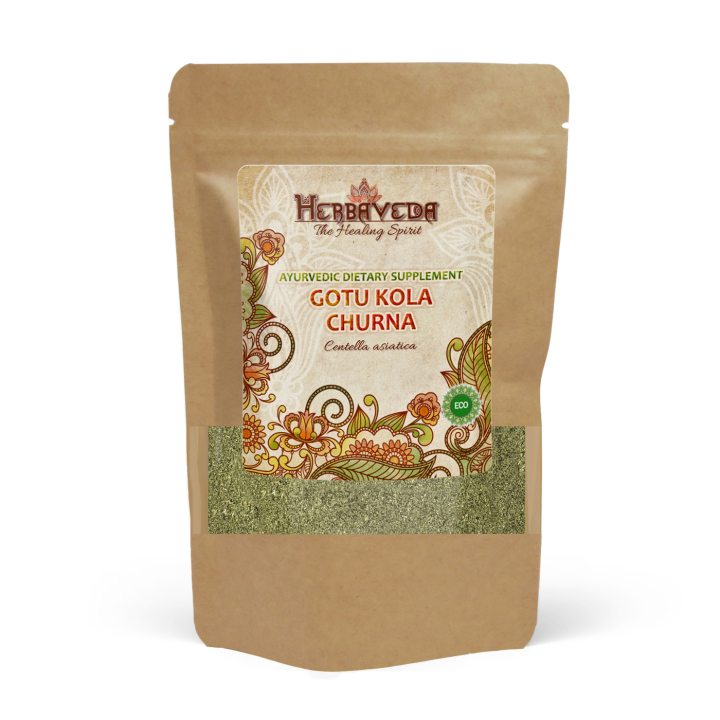 Gotu Kola Churna LUOMU 100g ryhmässä OUTLET 20-80% / Ravintolisät 30-50% / Ravintolisät 30% @ Rawfoodshop Scandinavia AB (HERBA19)