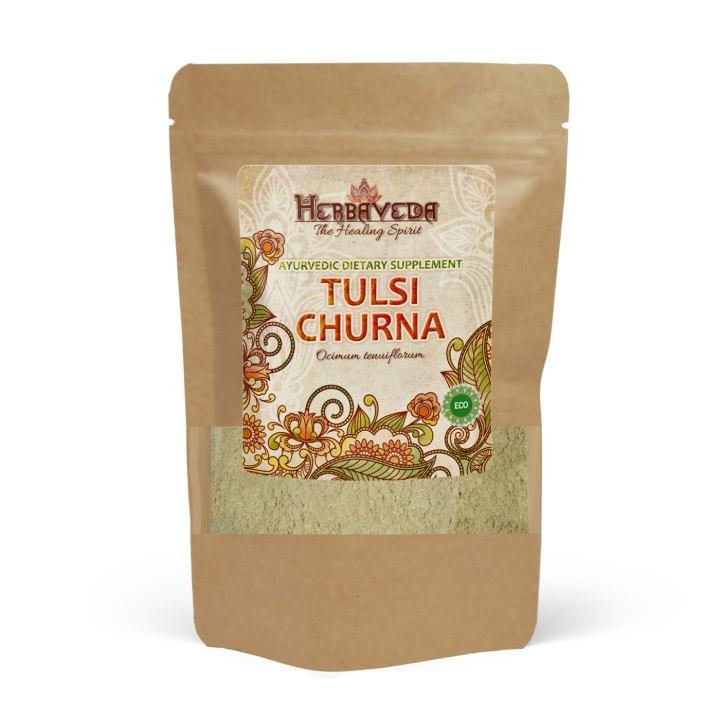 Tulsi Churna LUOMU 125g ryhmässä OUTLET 20-80% / Ravintolisät 30-50% / Ravintolisät 30% @ Rawfoodshop Scandinavia AB (HERBA26)