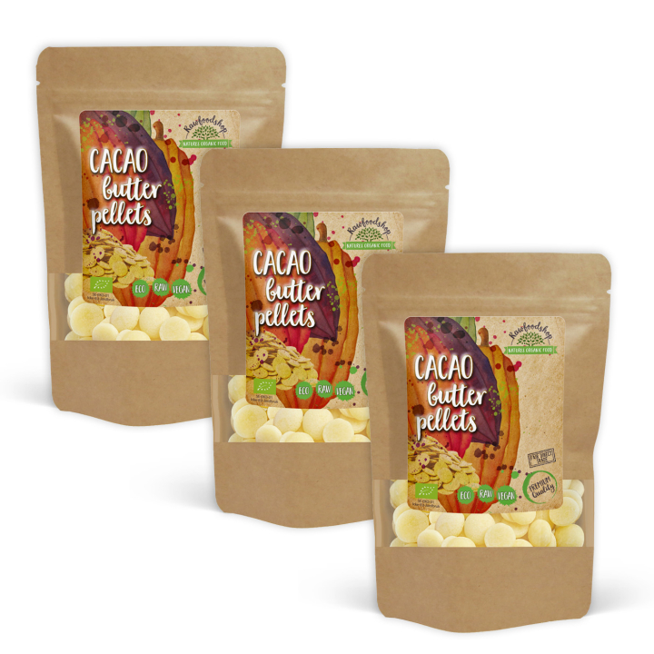 Kakaovoi Pelletit RAW LUOMU 250g x 3 pakettia ryhmässä Raaka-aineet / Leipominen / Kaakaotuotteet @ Rawfoodshop Scandinavia AB (HITB050002250-SET3)
