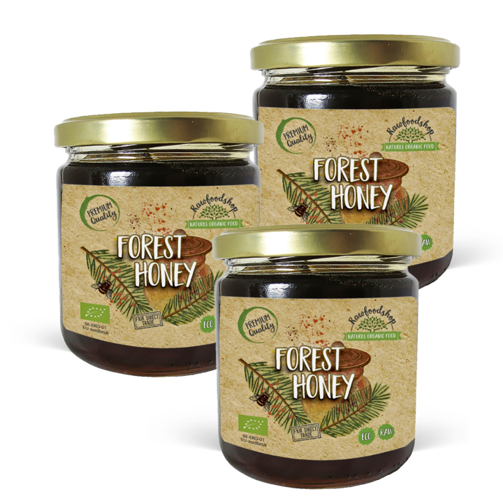 Metsähunaja LUOMU 500g x 3 purkkia ryhmässä Raaka-aineet / Leipominen / Hunaja @ Rawfoodshop Scandinavia AB (HSH50-SET3)