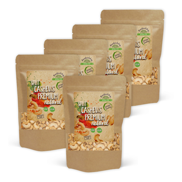 Cashewpähkinät jaetut Premium RAW 250g x 5 pakettia ryhmässä Raaka-aineet / Pähkinät / Cashewpähkinät @ Rawfoodshop Scandinavia AB (K17191250-SET5)