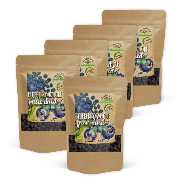 Mustikat Pakastekuivatut Koko LUOMU 50g x 5 pakettia ryhmässä Raaka-aineet / Hedelmät & Marjat / Mustikka @ Rawfoodshop Scandinavia AB (K20040000000001-SET5)