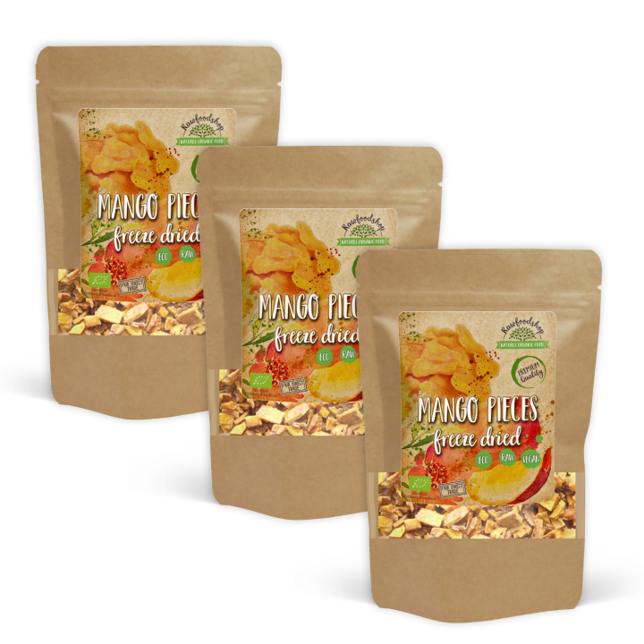 Mango Pakastekuivattu LUOMU 50g x 3 pakettia ryhmässä Raaka-aineet / Hedelmät & Marjat / Mango @ Rawfoodshop Scandinavia AB (K21180001008001-SET3)