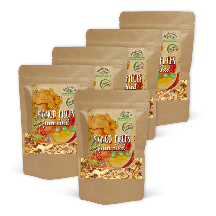 Mango Pakastekuivattu LUOMU 50g x 5 pakettia ryhmässä Raaka-aineet / Hedelmät & Marjat / Mango @ Rawfoodshop Scandinavia AB (K21180001008001-SET5)