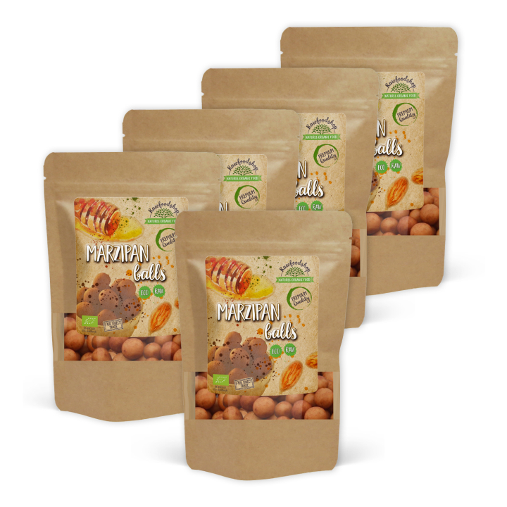 Marsipaanipallot kaakao LUOMU 100g x 5 pakettia ryhmässä Raaka-aineet / Karkkia & Suklaata / Makeiset @ Rawfoodshop Scandinavia AB (K21756-SET5)