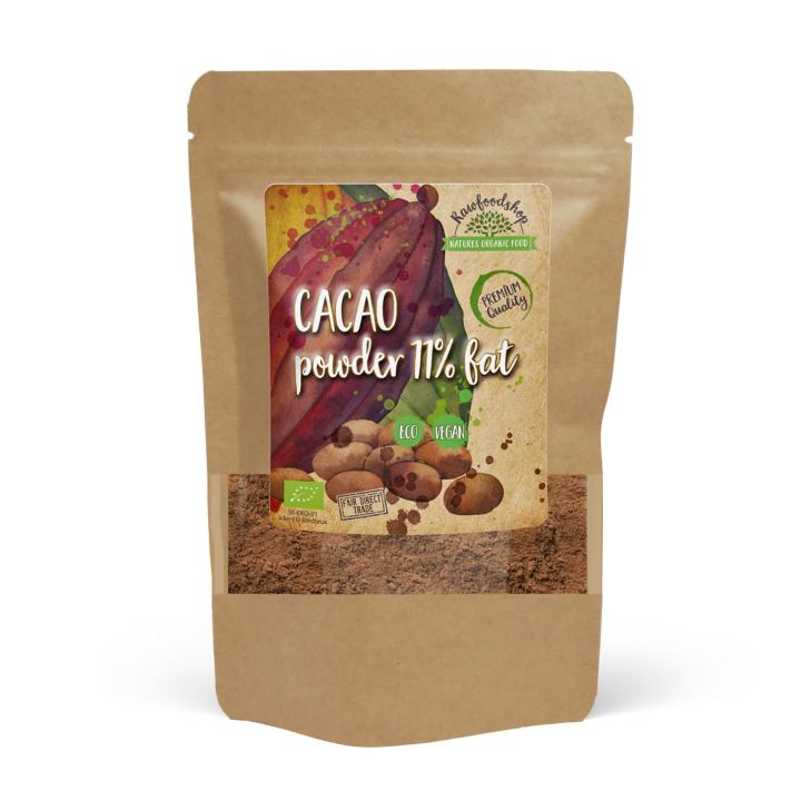Kaakaojauhe 11% LUOMU 500g ryhmässä Raaka-aineet / Leipominen / Kaakaotuotteet @ Rawfoodshop Scandinavia AB (KAK115)