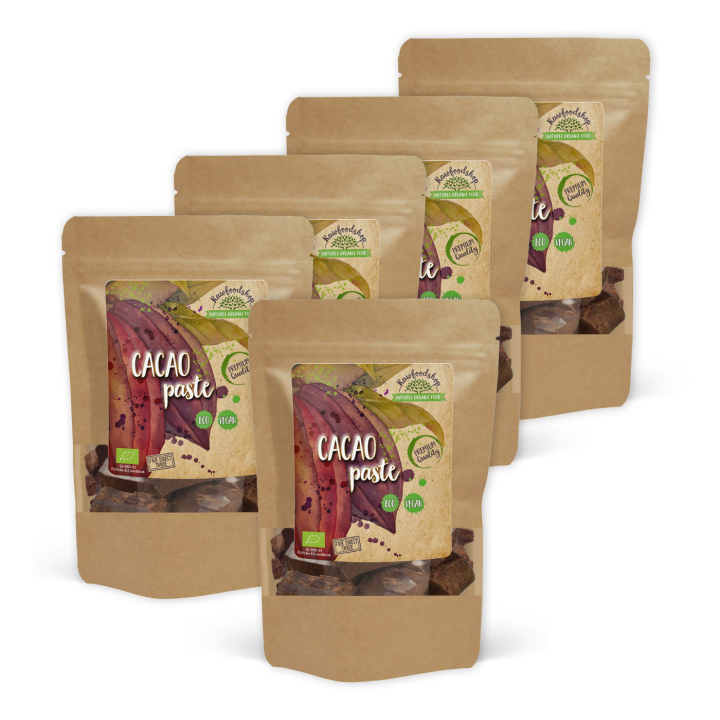 Kaakaomassa 100% LUOMU 250g x 5 pakettia ryhmässä Raaka-aineet / Leipominen / Kaakaotuotteet @ Rawfoodshop Scandinavia AB (KAK3-SET5)