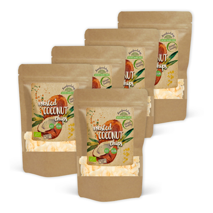 Kookoschipsit Premium Paahdetut LUOMU 500g x 5 pakettia ryhmässä Raaka-aineet / Pähkinät / Kookos @ Rawfoodshop Scandinavia AB (KCR50-SET5)