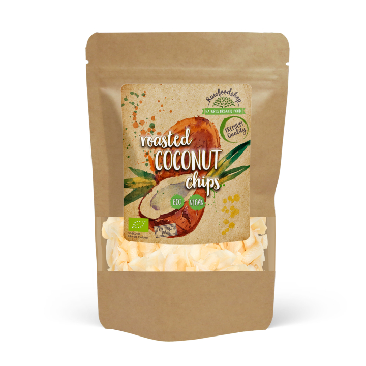 Kookoschipsit Premium Paahdetut LUOMU 500g ryhmässä Raaka-aineet / Pähkinät / Kookos @ Rawfoodshop Scandinavia AB (KCR50)