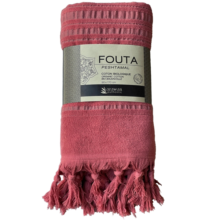 Fouta Ruosteenpunainen Ekologinen Puuvilla 90x170cm ryhmässä Iho & Vartalo / Kylpy & Spa / Pyyhkeet @ Rawfoodshop Scandinavia AB (KFO9JASP)