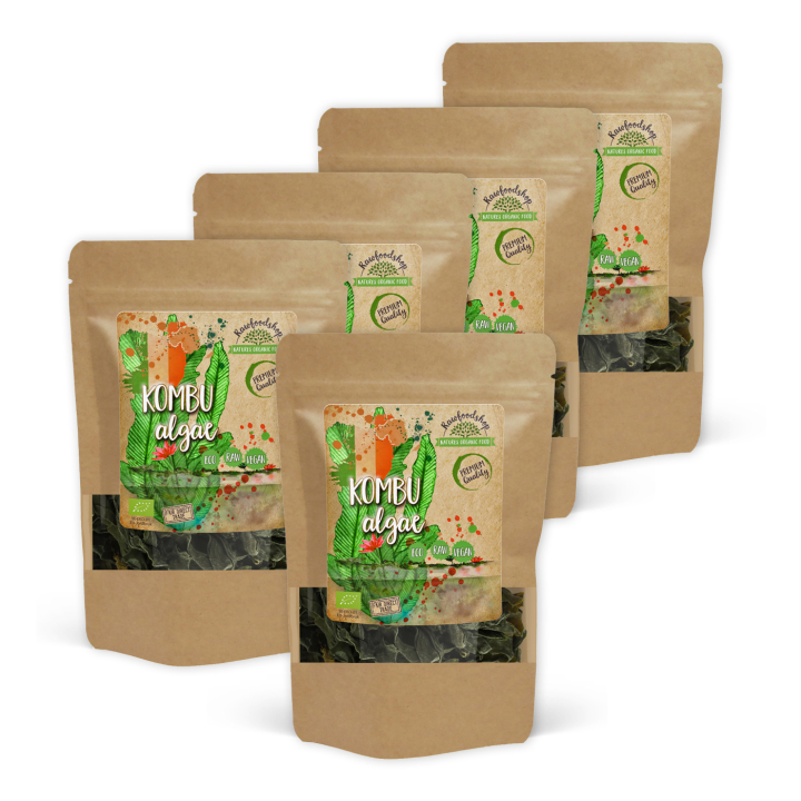 Kombu-levät LUOMU 125g x 5 pakettia ryhmässä Raaka-aineet / Terveysruoka / Levät & Merilevät @ Rawfoodshop Scandinavia AB (KOMBU01-SET5)