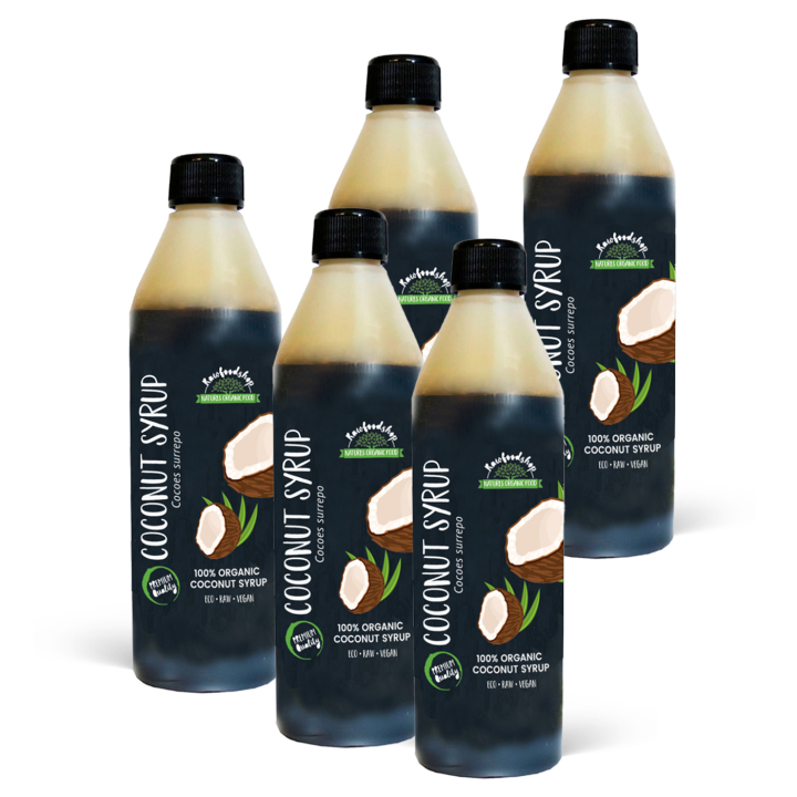 Kookossiirappi LUOMU 250ml x 5 pulloa ryhmässä Raaka-aineet / Leipominen / Siirappi @ Rawfoodshop Scandinavia AB (KOSIRAP01-SET5)