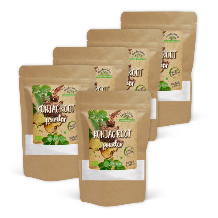 Konjak-juuri LUOMU 100g x 5 pakettia ryhmässä Raaka-aineet / Leipominen / Ainesosat Muut @ Rawfoodshop Scandinavia AB (KRG10-SET5)