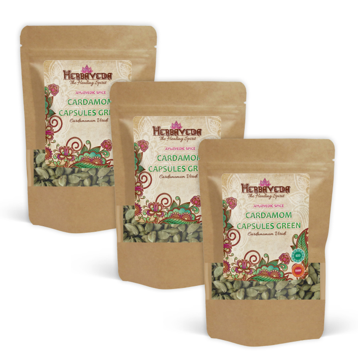 Kardemumma Kokonaiset palot LUOMU 50g x 3 pakettia ryhmässä Raaka-aineet / Ruokakomero / Mausteet & Suola @ Rawfoodshop Scandinavia AB (KRYDD06-SET3)
