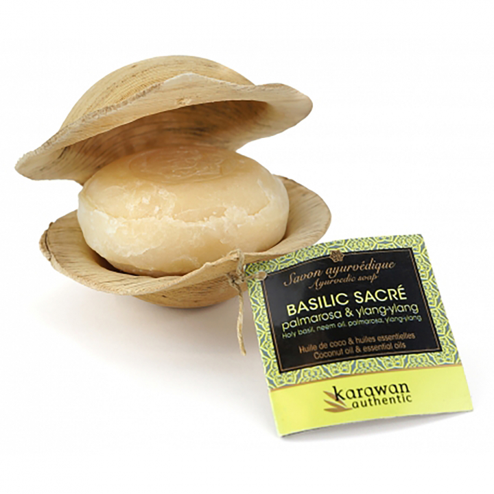 Ayurvedinen Saippua Basilika 100g ryhmässä Iho & Vartalo / Vartalo / Käsisaippua @ Rawfoodshop Scandinavia AB (KSA1MIX-BASIL)