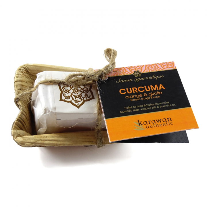 Ayurvedinen kiinteä saippua kasvoille ja vartalolle kurkuma 20g ryhmässä Iho & Vartalo / Vartalo / Käsisaippua @ Rawfoodshop Scandinavia AB (KSA20C-IN25)