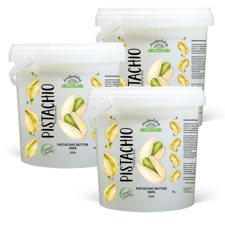 Pistaasivoi 1kg x 3 purkkia ryhmässä Raaka-aineet @ Rawfoodshop Scandinavia AB (L00220BGP1-SET3)