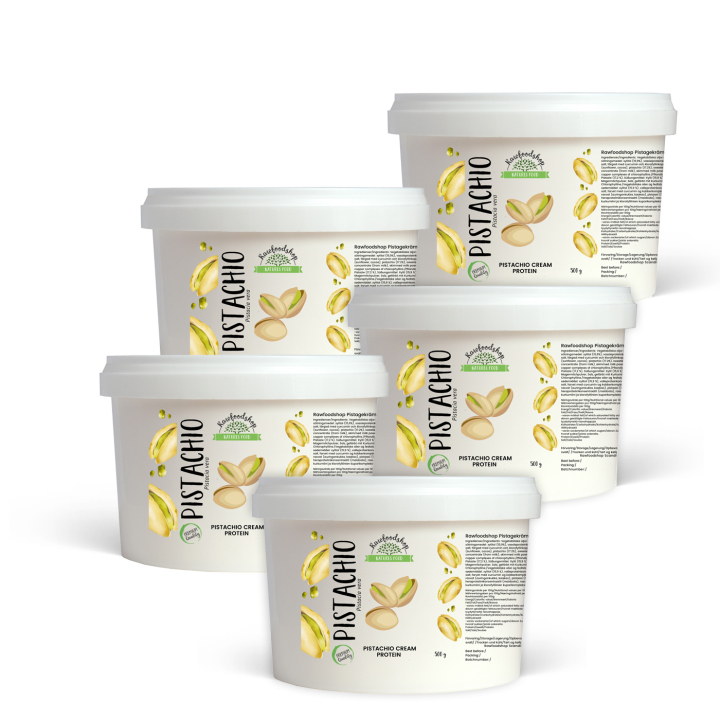 Pistaasikreemi Proteiini 500g x 5 purkkia ryhmässä Raaka-aineet / Pähkinät / Pistaasipähkinät @ Rawfoodshop Scandinavia AB (L0414030015-SET5)