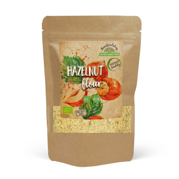 Hasselpähkinäjauho Paahdettu LUOMU 500g ryhmässä Raaka-aineet / Pähkinät / Hasselpähkinät @ Rawfoodshop Scandinavia AB (LBAK500021E)