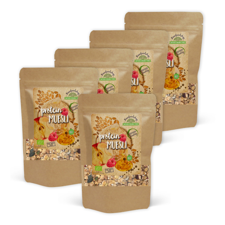 Proteiinimysli LUOMU 400g x 5 pakettia ryhmässä Raaka-aineet / Ruokakomero / Granolaa, & Puuroa @ Rawfoodshop Scandinavia AB (LOWCARB1-SET5)