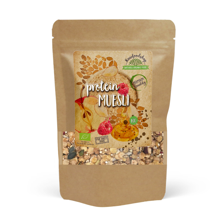 Proteiinimysli LUOMU 400g ryhmässä Raaka-aineet / Ruokakomero / Granolaa, & Puuroa @ Rawfoodshop Scandinavia AB (LOWCARB1)