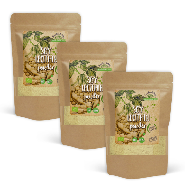Soijalesitiinijauhe LUOMU 250g x 3 pakettia ryhmässä Raaka-aineet / Ruokakomero / Maustaminen @ Rawfoodshop Scandinavia AB (LPS25-SET3)