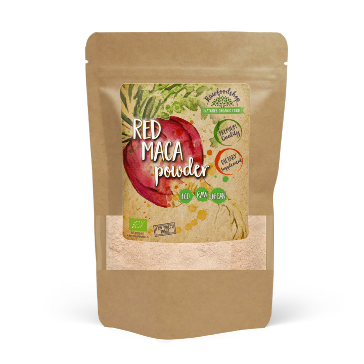 Maca-jauhe Punainen LUOMU 250g ryhmässä Ravintolisät / Yrtit ja Kasvit / Maca & Ginseng @ Rawfoodshop Scandinavia AB (MACA02)