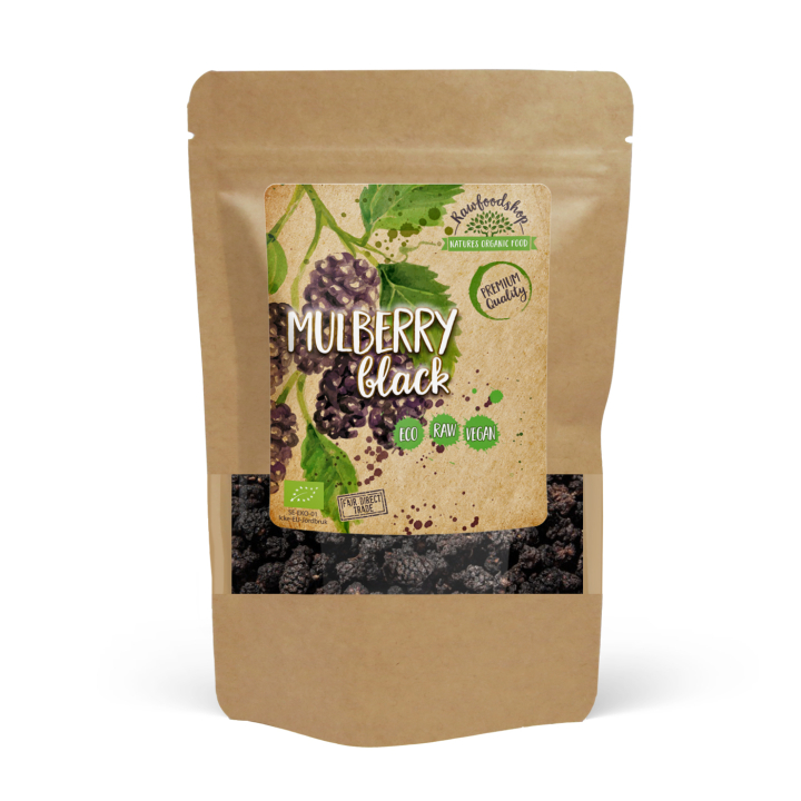 Mulperit Mustat LUOMU 500g ryhmässä Raaka-aineet / Hedelmät & Marjat / Mulberry @ Rawfoodshop Scandinavia AB (MBS50)