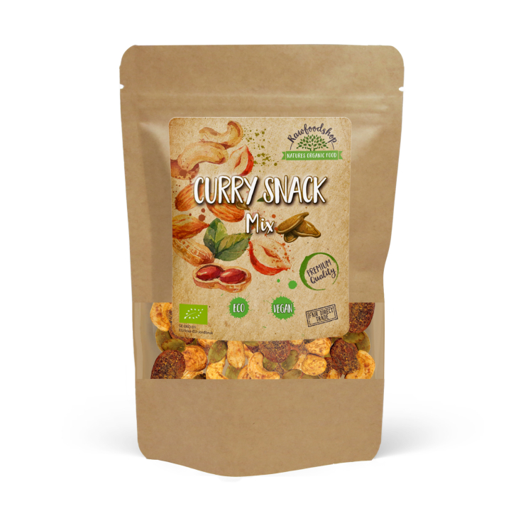 Curry-snacksekoitus LUOMU 200g ryhmässä Raaka-aineet / Pähkinät / Pähkinäsekoitus @ Rawfoodshop Scandinavia AB (MELCUR5-200)